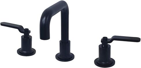 Kingston Brass KS142KLPN Whitaker Widespread Bathroom Faucet with Push Pop-Up, Polished Nickel in Kuwait