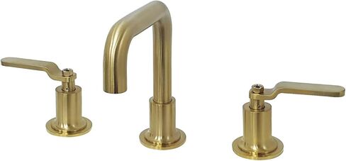 Kingston Brass KS142KLPN Whitaker صنبور حمام واسع الانتشار مع دفع منبثق، نيكل مصقول in Kuwait