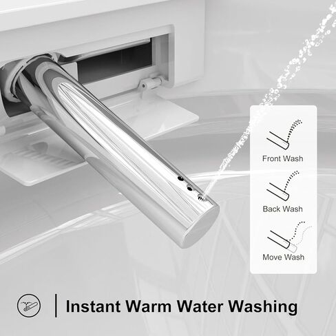 HOROW Smart Toilet with Heated Bidet, Modern Bidet Toilet With Instant Warm Water, Pre-Wet, Tankless Toilet with Dual Flush System 1/1.27 GPF, White Bidet Toilet (HR-T16SD) in Kuwait