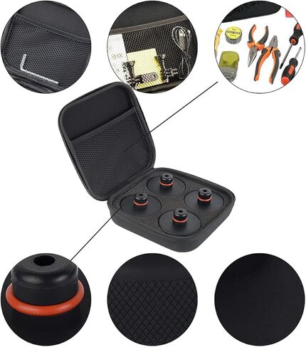 TAUTO Tesla Lifting Jack Pad for Model 3/Y/S/X (2016–2025), 4 Pucks with Storage Case, Durable Rubber Protects Battery & Chassis During Lifts in Kuwait