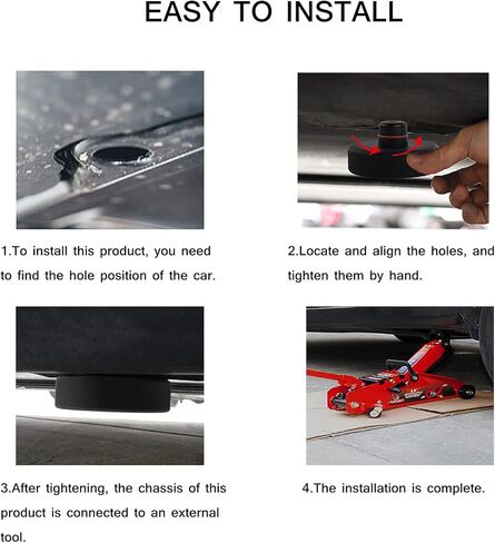 TAUTO Tesla Lifting Jack Pad for Model 3/Y/S/X (2016–2025), 4 Pucks with Storage Case, Durable Rubber Protects Battery & Chassis During Lifts in Kuwait