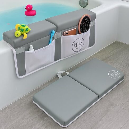 Baby Bath Kneeler & Elbow Rest Pad Set, Baby Bath Elbow Rest & Kneeling Pad Baby Bath Mat,Bath Kneeling Pad for Bathing Baby, Bath Toy Organizer for Tub & Bathtub Kneeler Elbow Rest Set, Baby Bathtub in Saudi Arabia