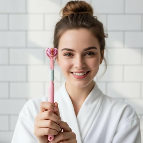 4 Pcs 3 Sided Toothbrush, Soft Bristle Toothbrush for Comprehensive Care of Teeth and Gums, Oral Care for Adults and Youth (Blue, Green, Pink, Purple) in Kuwait