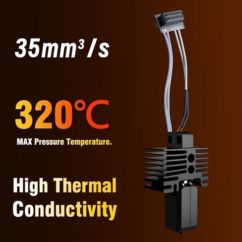 مجموعة Bamboo Lab P1P، P1S Hotend للطابعة ثلاثية الأبعاد من سلسلة P1، مجموعة كاملة من الفولاذ المقوى مع الثرمستور، سخان سيراميك، فوهة 0.4 مم، تتضمن فوهتين بديلتين من الفولاذ المقوى. in Kuwait