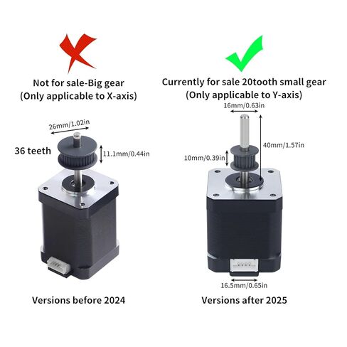 FYSETC Replacement Y-Axis Motor for K1 Max: Original Nema 17 42 48mm 20 Teeth Wheel Bearing 1.8 Degree 1.8A Without Connecting Wire Not for K1C K1 K2P 3D Printer Accessories in Kuwait