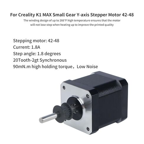 FYSETC Replacement Y-Axis Motor for K1 Max: Original Nema 17 42 48mm 20 Teeth Wheel Bearing 1.8 Degree 1.8A Without Connecting Wire Not for K1C K1 K2P 3D Printer Accessories in Kuwait