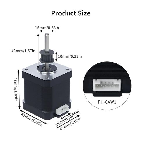 FYSETC Replacement Y-Axis Motor for K1 Max: Original Nema 17 42 48mm 20 Teeth Wheel Bearing 1.8 Degree 1.8A Without Connecting Wire Not for K1C K1 K2P 3D Printer Accessories in Kuwait