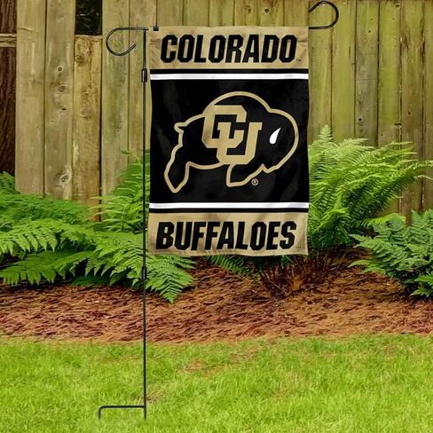 Colorado Buffaloes Garden Banner Flag with Flag Pole Stand Set in Kuwait