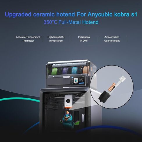 24 فولت 48 واط تسخين سريع 300 درجة مئوية S1c Hotend ترقية جديدة من السيراميك Hotend 0.4 مللي متر تصلب لـ Kobra S1 Hotend لطابعة Kobra S1 Combo Head S1C ثلاثية الأبعاد in Kuwait
