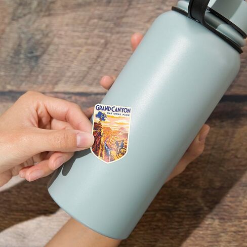 Lantern Press Sticker Grand Canyon National Park, Arizona, Explorer Series, Grand Canyon, Die Cut Vinyl, (Waterproof Decal for Cars, Water Bottles, Laptops, Coolers), Small in Saudi Arabia
