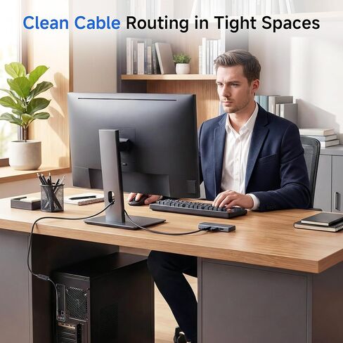 كابل ماترز 5 جيجابت في الثانية كومبو حزمة 90 درجة و270 درجة زاوية يمنى كابل تمديد USB - 0.5 قدم / 16 سم، كابل تمديد USB 3.0 قصير، موسع USBA ذكر إلى أنثى، أسود in Kuwait