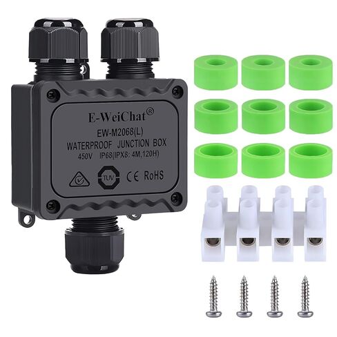 Outdoor Waterproof Junction Box Plastic，Outdoor Cable Electrical Box Waterproof ，Open Splice Underground Electrical Junction Water Proof Box，2 Way Wire Range 5-12mm Trailer Junction Box in Saudi Arabia