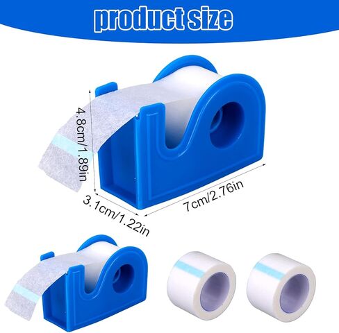 2pcs Nonwoven First Aid Tape & 2pcs Dispenser, 1in x 10 Yards Breathable Microporous Tape Hypoallergenic Wound Bandage for Sensitive Skin in Kuwait
