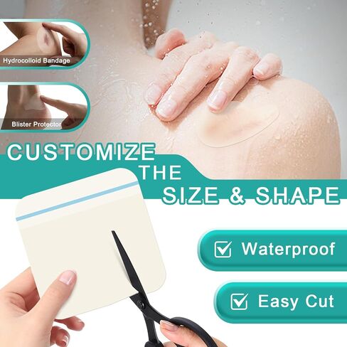 Hydrocolloid Dressing Bandages 4x4 Inch 20 Pack Waterproof Wound Care Pads Hydrocolloid Patch Bandage Adhesive Gel Cushioning Promotes Faster Healing in Kuwait