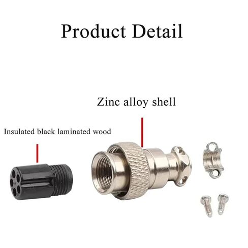 GX12 2 3 4 5Pin كابل موصل واحد الذكور والإناث خط اتصال الطيران سلك تمديد M12 1 قطعة (أنثى مع سلك، 20 سم، 4P) in Kuwait