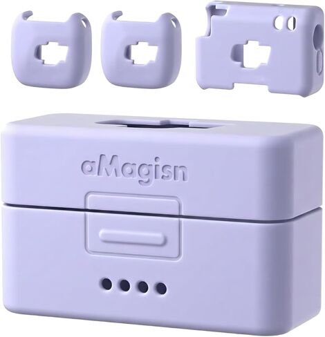 حافظة سيليكون لـ DJI Mic Mini، غطاء واقٍ لـ DJI Mic Mini (2 TX + 1 RX + حافظة شحن) (أرجواني) in Kuwait