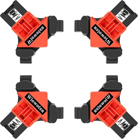 4Pcs Corner Clamp for Woodworking, 90 Degree Right Angle Clamp, Adjustable Spring Loaded Wood Clamps for Photo Framing, Picture Frames, Cabinets, Furniture, DIY Projects - Woodworking Tools in Kuwait