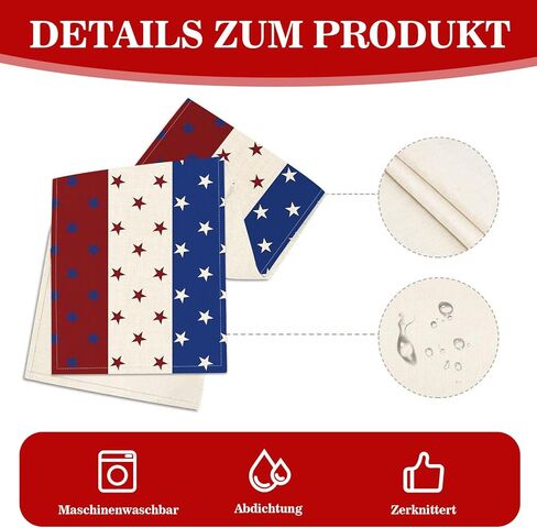 Patriotic Table Runner 4th of July Decor & Memorial Day Decor in Red White and Blue American Flag Design Independence Day Table Runner for Kitchen, Dining, Home Party in Saudi Arabia
