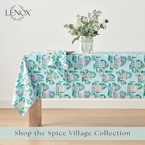 مفرش طاولة Lenox Spice Village Allover، أزرق، 14 بوصة عرض × 70 بوصة طول in Kuwait