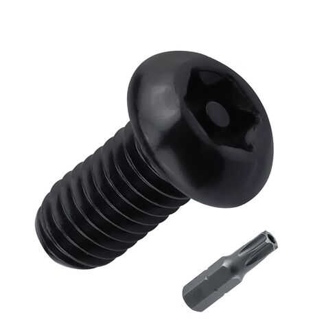 M8-1.25 x 25mm Button Head Security Screws, 304 Stainless Steel Black Coated Anti-Theft Machine Screws for Automotive & Outdoor Equipment Protection, 20 pcs (Bit Included) in Kuwait