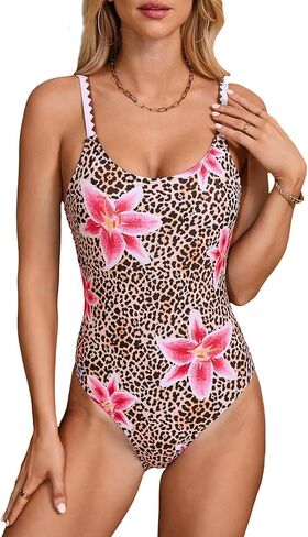 Women's One Piece Swimsuit Cut Out Open Back Spaghetti Strap Swimwear in Kuwait