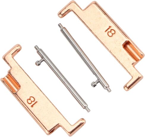 Brrnoo 18-22mm Metal Watch Band Adapter, Premium Connector Set for Smartwatches, Original Design, Easy to Install, with 2 Spring Bars, Universal Fit for Watch Bands in Saudi Arabia