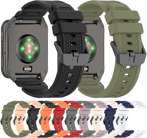 MOTONG متوافق مع حزام بديل Garmin Venu X1 - حزام معصم من السيليكون البديل متوافق مع Garmin Venu X1 (أسود) in Kuwait