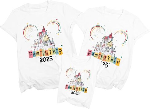 MYHALF Magical Family Shirts Matching 2026 Vacation Family Matching Outfits Mom and Mini Cute Summer Trip Clothes in Saudi Arabia