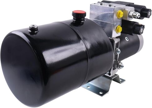 Solarhome 12V DC Double Acting Hydraulic Power Unit 8 Quart Steel Tank 3kW 1.8GPM 2900PSI SAE 8 Compatible with Dump Trailer Car Lifting in Kuwait