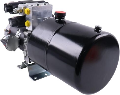 Solarhome 12V DC Double Acting Hydraulic Power Unit 8 Quart Steel Tank 3kW 1.8GPM 2900PSI SAE 8 Compatible with Dump Trailer Car Lifting in Kuwait