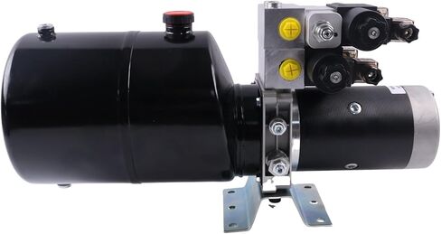 Solarhome 12V DC Double Acting Hydraulic Power Unit 8 Quart Steel Tank 3kW 1.8GPM 2900PSI SAE 8 Compatible with Dump Trailer Car Lifting in Kuwait