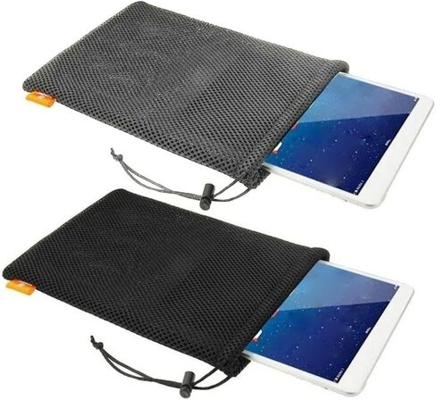 Nylon Drawstring Storage Bag 7.3x3.5 Inch – Mesh Pouch for Phone Charger Cable Organizer, Portable Multi-Function Electronics Accessory Case(Gray) in Kuwait