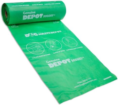 Dog Waste Depot® - 2000 كيس من أكياس نفايات الكلاب Depot Doggies™ - أكثر سمكًا بنسبة 50% وتناسب موزع أكياس الكلاب "House" - (10 لفات من 200 كيس) in Kuwait