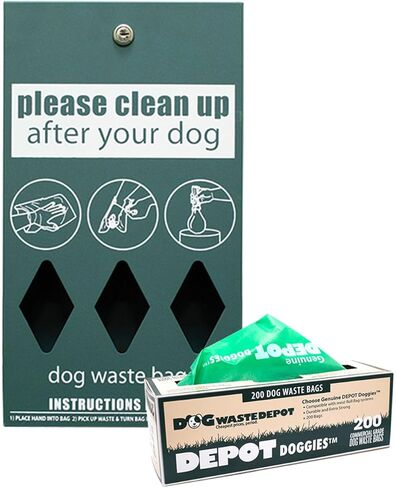 Dog Waste Depot® - 2000 كيس من أكياس نفايات الكلاب Depot Doggies™ - أكثر سمكًا بنسبة 50% وتناسب موزع أكياس الكلاب "House" - (10 لفات من 200 كيس) in Kuwait