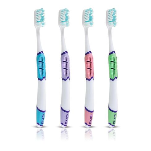 فرشاة أسنان GUM Technique للعناية الحساسة، 516PG، رأس كامل، شعيرات فائقة النعومة، عينة احترافية، عدد 1 (عبوة من 12 قطعة) in Kuwait