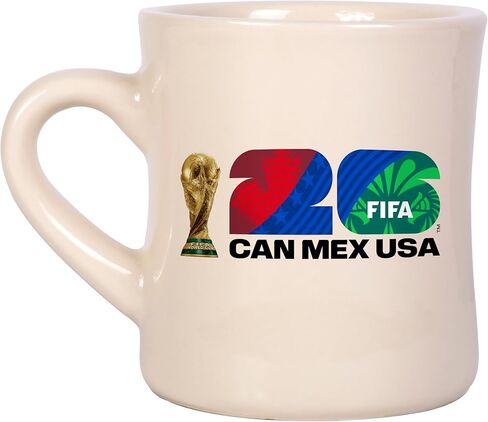 FIFA World Cup 2026 12 oz Diner Mug – Timeless 12oz Ceramic, Smooth Diner-Style Shine, Vintage Design – Great For Home Or Collectible in Saudi Arabia