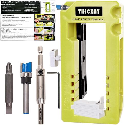 Blue Door Hinge Jig, Door Hinge Slotting Tool, Router Template, Suitable for 3" to 5" Long Door Hinges, and Square, 1/4" Radius or 5/8" Radius Type Jig Quick Precise Installation Tool in Kuwait