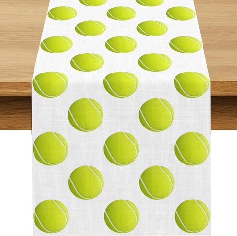 Tennis Party Decorations Tennis Table Runner Sport Balll Birthday Party Decor Game Day Baby Shower Dining Room Home Kitchen Table Decor in Kuwait