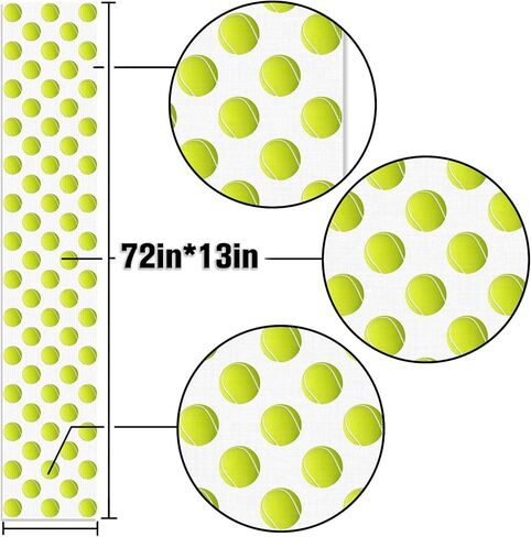 Tennis Party Decorations Tennis Table Runner Sport Balll Birthday Party Decor Game Day Baby Shower Dining Room Home Kitchen Table Decor in Kuwait
