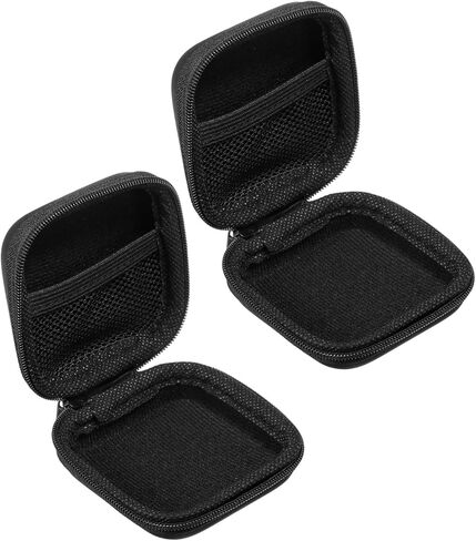 2.95x2.95 Electronic Organizer Case, 2Pcs EVA Hard Waterproof Square Travel Carrying Case with Zipper for Digital Multimeter, Camera, Charger Cord, Earphone, Black in Kuwait