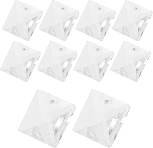 Tofficu 10pcs Crystal Chandelier Pendants Elegant Water Drop Prisms for Home Decor Crafts and Chandelier Replacement Parts Crystal Hangings for and Lampshades in Kuwait