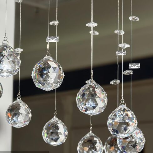 Tofficu 10pcs Crystal Chandelier Pendants Elegant Water Drop Prisms for Home Decor Crafts and Chandelier Replacement Parts Crystal Hangings for and Lampshades in Kuwait