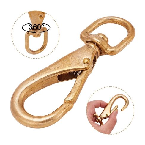 arricraft 1 Pc Brass Swivel Clasps Snap Hooks, Antique Golden Lobster Claw Clasps Heavy Duty Clips for Keychains Belting Straps Luggages Pet Chains Sports 11.5x4.05x1.45cm(4.53x1.59x0.57inch) in Kuwait