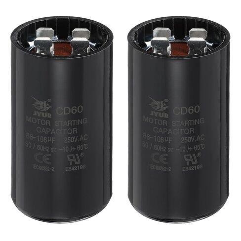 MECCANIXITY CD60 Capacitor 400-480 UF/Mfd, 250 VAC CD60 Run Motor Start Capacitor for Electric Fan Motor Starting Well Pump (Black, Pack of 2) in Saudi Arabia