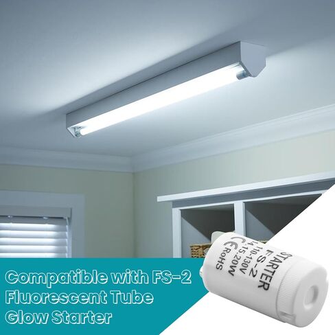 FS-2 Fluorescent Light Starter for 14W 15W 20W Fluorescent Lamps,Fs-2 Fluorescent Starter for Indoor/Outdoor Fixtures Compatible with Leviton 12409 FS-2 Starter in Kuwait