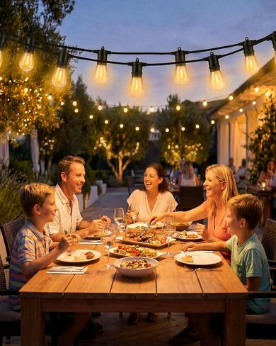 S14 LED Solar Replacement Bulbs,1W Equal to 5W,DC 3V Plastic E26 Screw Base Shatterproof & Waterproof Globe Bulbs Light for Outdoor String Lights,Patio Cafe Bistro Decor, 2700K Warm White,15 Pack in Kuwait