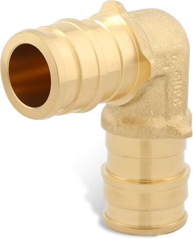 1/2 Inch PEX-A Expansion Elbow Fittings, ASTM F1960 Brass 90 Degree Elbow Connector, Lead-Free Brass PEX-A Pipe Fittings for Potable Water, Hot and Cold Plumbing, Hydronic Radiant Heating (10-Pack) in Kuwait