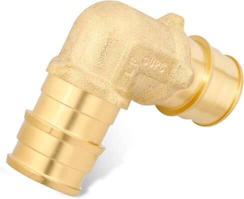 1/2 Inch PEX-A Expansion Elbow Fittings, ASTM F1960 Brass 90 Degree Elbow Connector, Lead-Free Brass PEX-A Pipe Fittings for Potable Water, Hot and Cold Plumbing, Hydronic Radiant Heating (10-Pack) in Kuwait
