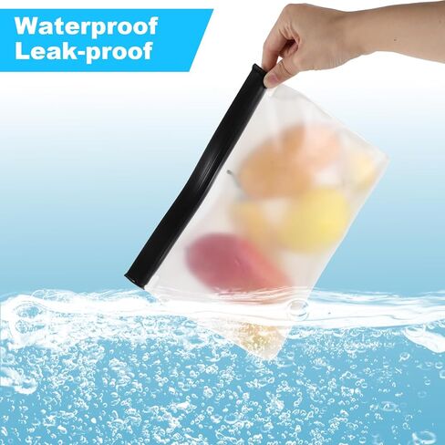 8 Pack Reusable Ice Storage Bags – 10" x 7.3" x 2.2" Leakproof Freezer Bags, BPA-Free EVA, Secure Zip Seal for Ice, Food & Travel in Kuwait