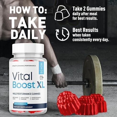 (عبوتان) علكات Vital Boost XL، علكات VitalBoost XL الرسمية للرجال مع جميع المكونات الطبيعية، Vital Boost XL المتقدمة لدعم الصحة مع فيتامينات نمط الحياة النشطة المتميزة (120 علكة) in Kuwait